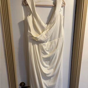 White Dress off shoulder